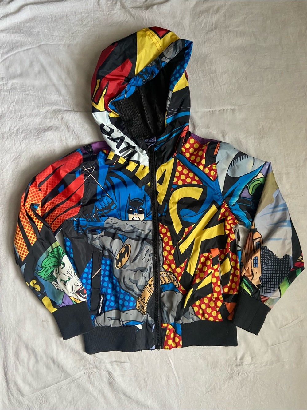 Members Only x Batman Kids Comic Windbreaker